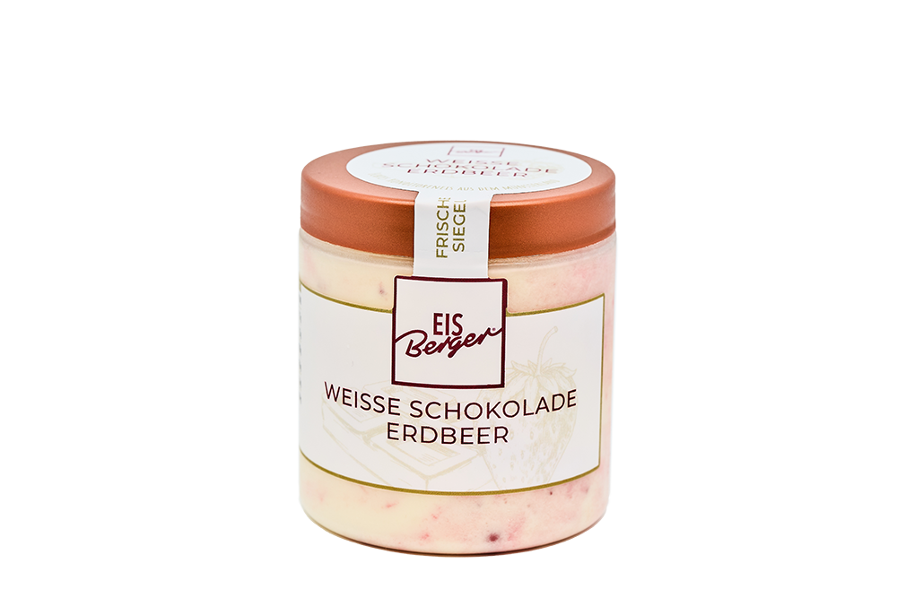 EisBerger Weiße Schokolade Erdbeere – aktuelle Verpackung