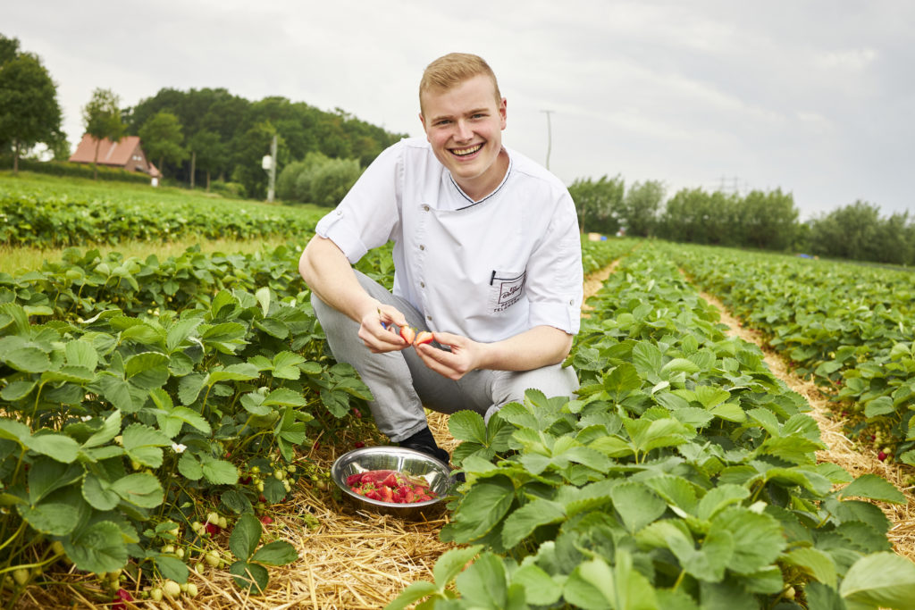 Auswahl frischer Erdbeeren für EisBerger